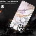 LETO for iPhone 13 Pro Max Case,Luxury Flip Folio Leather Wallet Cover with Fashion Designs for Girls Women,Card Slots Kickstand Protective Phone Shell for 13 Pro Max 6.7" Pink Purple Marble