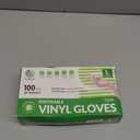 Disposable Vinyl Gloves, Food Safe, Latex-Free Powder-Free Clear Plastic Gloves for Cooking, House Clean, Food Prep (Large)