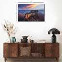 Mountain Wall Art Grand Canyon National Park Poster Nature Sunset Arizona Landscape Wall Decor Western Desert Scenery Painting Southwest Artwork for Living Room Bedroom Office Home Decoration 16x24"