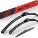 BERG REGEN 24"+18" Windshield Wiper Blades with 11" Rear Automotive Replacement Set for Kia Seltos 2021 2022 2023 2024  Genuine OEM Quality (Set of 3)