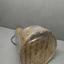 Natural Bamboo Pendant Light, 13.8in Boho Rattan Basket Pendant Lamp, Rustic Farmhouse Hand Woven Hanging Light Fixture for Kitchen Island, Dining Room, Living Room, Bedroom, Restaurant, Entryway