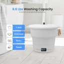 SereneLife Portable Mini Washing Machine, Foldable Bucket Washer with Handle and Lid, Lightweight Compact Travel Washer for Clothes, Ideal for Camping, RVs, Dorms, Apartments, and Travel Use