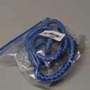 Mile High Life | Mountain Climbing Dog Rope Leash with Heavy Duty Metal Sturdy Clasp | Genuine Leather Tailored Connection with Strong Stitches (Sky Blue Hot Blue, 48 Inch (Pack of 1))
