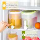 3500ml Drink Dispenser for Fridge, Gallon Water Dispenser, Water Container with Spigot Ice Tea Pitcher for Fridge - Green