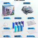 Tie Dye Kit - 7 Blue Shades Tie Dye Kits for Kids & Adults, 21 Powder Packs, 7 Bottles, Gloves, Aprons, Tablecloth, Funnel - Fabric Dye Permanent Clothing Dye for DIY Craft, Party, Large Groups