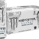 Monster Energy Zero Ultra, Sugar Free Energy Drink, 16 Ounce | Pack of 15 (EXP 08/16/26)