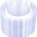 U-QE 60 Pieces Clear Plastic Plates - 10.25 Inch Clear Disposable Plates - Washable & Reusable - Premium Hard Disposable Dinner Plates - Party Supplies for Birthdays, Celebrations, Wedding and Events