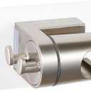 OFFO Shower Head Holder, Strong Adhesive Shower Hooks, 60 Adjustable Waterproof Shower Head Holder Wall Mount for Bathroom, Brushed Nickel