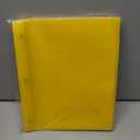 Yeaqee 150 Pack Plastic Folders with Prongs Heavy Duty Plastic 2 Pocket Folder with 3 Prongs, Business Card Slot for Back to School Office Home 11.6 x 9.5 Inch (Yellow)