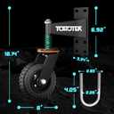 Gate Wheel Fence Gate Wheels for Wooden Gate Metal Tube Gate, 6inch Heavy Duty Gate Wheel 500lb Capacity 360 Degree Rotation Spring-Loaded Gate Casters Suitable for Various Land Surface, Black