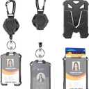 Badge Holder Retractable Clip 2 Pack Id Badge Card Holders