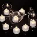 Battery Operated LED Tea Lights 200 Pack LED Flameless Bright Flickering Candles Long Lasting 200+ Hours Electric Candle in Warm White Ideal for Party, Wedding, Birthday, Halloween and Home Decoration