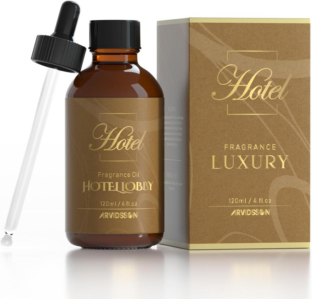 Hotel Diffuser Oil 4 Fl Oz (120ml), Hotels Lobby Fragrance Oil - Hotel Scent Essential Oil for Diffuser and Crafting, Luxury Fragrance Oil, Gift for Women & Men