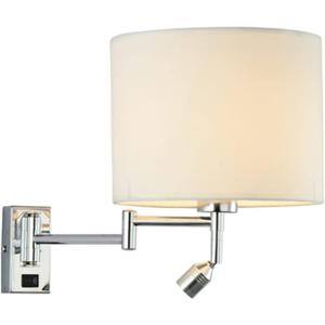 Wall Sconce 2-Lights Fabric Lamp Shade Wall Lamp Light LED Small Spotlights Adjustable Metal Arm Wall Light with Wall Lantern Aisle Bedroom Wall Lighting Fixture Waterproof