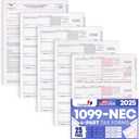 1099 NEC Forms 2025 4 Part Tax Forms Kit of Laser Forms, Compatible with QuickBooks and Accounting, 25 Pack, Software and Envelopes NOT Included, Made in The USA