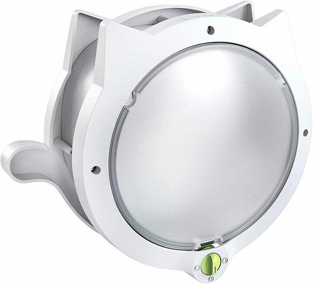 Cat Door, 4 Way Locking, White, 12.2 x 10.2 in, for Cats & Small Dogs, Weatherproof, Interior