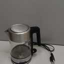 Amazon Basics Electric Kettle with Glass Carafe for Tea and Coffee, Fast Boiling, Auto Shut-Off, Boil-Dry Protection, Temperature Control, Removable Filter, 1 Liter, 1500W, BPA-Free