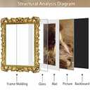 Gold 11x14 Picture Frame Vintage Ornate Picture Frames Antique Baroque for Wall Hanging, Fits 11x14 or Matted to 8x10 Photo