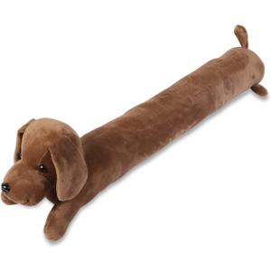 Dog Under Door Draft Stopper Heavy Duty, 3LB 36 Inch Decorative Fabric Door Draft Blocker, Animal Weather Stripping Sound Proof Bottom Seal, Save Energy Reduce Noise Air Stopper Guard (Coffee Shar Pei)