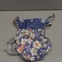GAGAKU Toddler Baby Carrier for Dolls Reborn Baby Doll Accessories Front and Back Doll Carriers - Blue Flowers