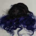 Dark Blue Skunk Stripe Body Wavy Lace Front Wigs Human Hair 1B/Blue Ombre 13x4 HD Lace Frontal Wigs Royal Blue Colored Wigs Highlight Transparent Lace Wig Glueless Pre Plucked 150% Density 18 Inch