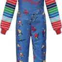 Adult Chucky Costume for Men (3X-Large, Blue)