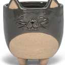 Abbott Collection Stoneware Cat on Legs Planter - Large (5" H)