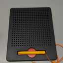 AYNAT FUN Magnetic Drawing Board for Toddlers & Kids - Toddler Doodle & Sketch Toys, Includes Magnet Stylus Pen and Beads for Girls & Boys, Travel & Car Ride Activities (Square Black)