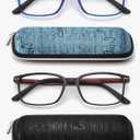 RaoOG Reading Glasses for Men with Spring hinges, Professional Computer Readers with Blue Light Protection and Case