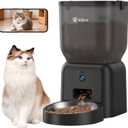 Automatic Dog & Cat Feeder,APP Controlled with Freshness Preservation, 4L Timed Cat Feeder with Timer Programmable, HD Camera for Voice and Video Recording (Black
