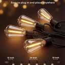ST38 LED Outdoor String Lights, 100FT Shatterproof Dimmable Patio Lights
