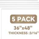 White Foam Board Sheets 36x48 Inches (3/16" Thickness), 5-Pack Foam Core Boards, Lightweight, Rigid, for Arts & Crafts, School Projects, Displays, and Presentations