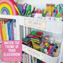 Hadley Designs Desk Name Tags for Classroom - 25 Student Desk Name Plates for Classroom Decor, 9x3 Pastel Nametags Cubby Labels Teacher Supplies, 1st 2nd 3rd Grade Kindergarten Preschool Must Haves