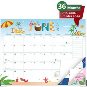 GuassLee Desk Calendar 2026-2029,36 Months 22" x 17" Large Calendar from June 2026 to May 2029,Desktop/Wall Monthly Planner with Julian Date and Thick Paper for Office Home School