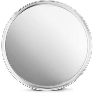 New Star Foodservice | Commercial Aluminum Pizza Tray Pizza Pan Coupe Style (Silver, 14Inch)