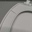 Bemis 7300SLEC Slow Close Toilet Seat, Easy Clean Hinges and Durable Plastic Seat, Made in USA, Elongated, White