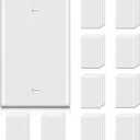 BESTTEN 50 Pack 1-Gang Blank Wall Plate, UL Listed, No Device Outlet Cover, H4.53 x W2.76, Unbreakable Polycarbonate Thermoplastic Wallplate, White