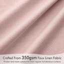 MIULEE 100% Blackout Curtains 90 Inch Long 2 Panels for Bedroom, Thick Luxury Faux Linen Black Out Curtain Room Darkening Back Tab Pleat Window Textured Drapes with Hooks for Living Room, Baby Pink
