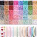 3mm Seed Beads Matte, 39 Colors Frosted Seed Beads for Bracelet Making, Friendship Bracelet Beads for Girls Adults, Small Beads for Jewelry Making DIY Craft