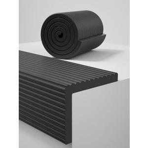 Extra Wide Thick Edge Protectors for Baby, Pre-Taped 6.56ft Foam Guard | 11.8''W Corner Protector, 0.79'' Thick Soft Rubber Foam Padding for Fireplace Table Stair Wall, Waterproof, Black