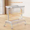 3-in-1 Baby Bassinet, Rocking Bassinet, Bedside Bassinet for Baby, Stable and Secure Bassinet Bedside Sleeper for Newborn & Infant, 6 Height Adjustable with Wheels, Mattress & Breathable Mesh | Rocking bassinet, 6 Adjustable Heights, Incline bassinet, Storage Basket, Smooth-Rolling Wheel, Comfy Mattress, Crib