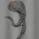 PARTYZONE White Braided Cosplay Wig with Plaits - Woman Anime Wigs for Party Synthetic Role Play Hair Halloween Costume Wig