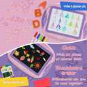 Cokzer Gift for 1-2 Year Old Girls, Toddler Girl Toys with Magnetic Letters and Numbers, Learning and Educational Toys for 1 2 Year Old, Girls Birthday (Unicorn Pink)