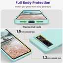 OTOFLY Designed for Pixel 7 Case, Silicone Shockproof Slim Thin Phone Case for Google Pixel 7 6.3 inch (Mint Green)