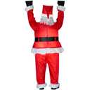 Gemmy Airblown Inflatable Realistic Santa Hanging from Gutter - Indoor Outdoor Holiday Decoration, Approximately 6.5-Foot Tall