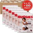 Huggies Size 4 Diapers, Skin Essentials Baby Diapers, Size 4 (22-37 lbs), 150 Count (6 Packs of 25) 