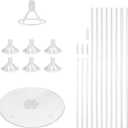 Balloon Sticks 8Sets Balloon Stand Kit Sticks Holder with Base for Table Graduation Birthday Baby Shower Gender Reveal Party Decorations for Anniversary Birthday Graduation Wedding Party