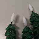 Christmas Tree Candles with Remote, 4 Pack Green Flameless Taper Candles Battery Operated, Real Wax 9.6 Inch Flickering Led Christmas Tree Candlesticks Decorations for Winter Home Holiday Xmas Gift