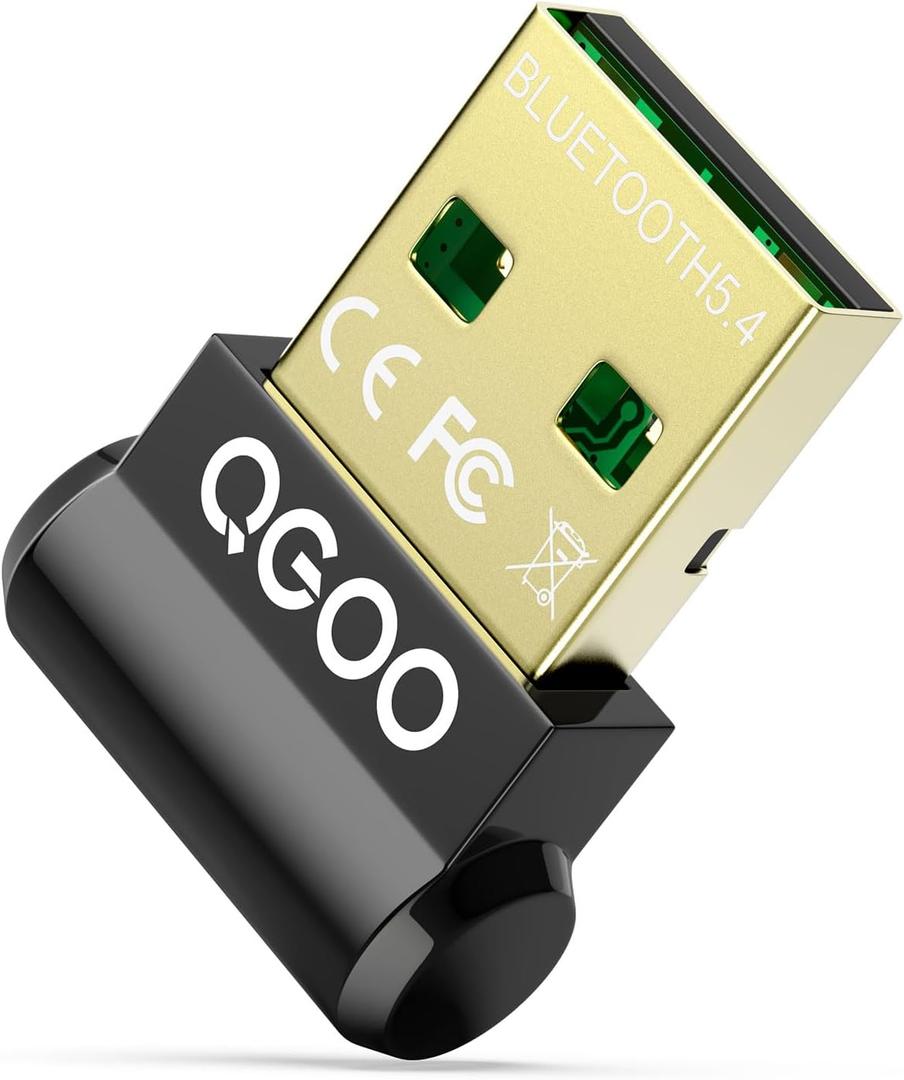 Bluetooth Adapter for Desktop PC: Plug & Play 5.4 USB Mini EDR Dongle Receiver & Transmitter for Laptop Computer Compatible with BT Headphones Keyboard Mouse Only Windows 11/10/8.1