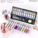 languo 120 Colors Multicolor Pen, 12PCS 10-in-1 Multicolor Ballpoint Pen Set, 0.8mm Tip Retractable Colored Pens for Drawing and Writing, School Office Art Supplies